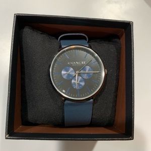 NWT Navy Blue unisex coach watch